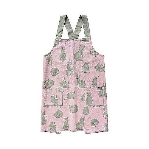 エプロン おかべてつろう ネコ 綿100