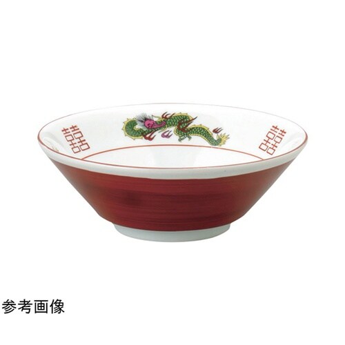 三つ龍ラーメン丼 赤巻切立20cm丼 1