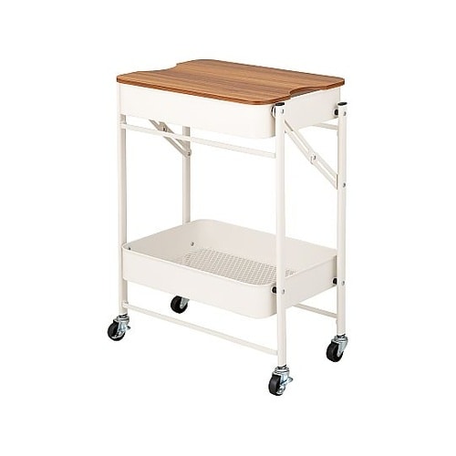 キッチンワゴン 折り畳める 2段 ワゴン