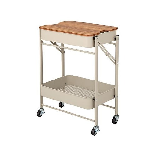 キッチンワゴン 折り畳める 2段 ワゴン