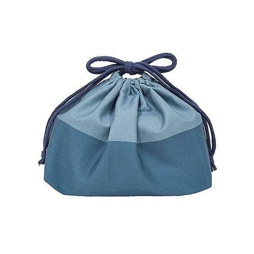 保冷ランチ巾着 モノクローム ネイビー