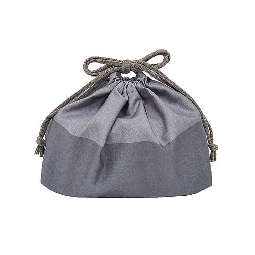 保冷ランチ巾着 モノクローム チャコール