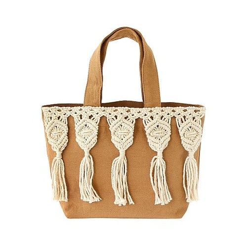 トートバッグ マクラメ ウェーブ レディ