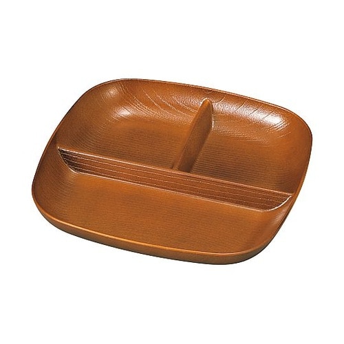 ランチプレート 欅杢目スクウェアプレート