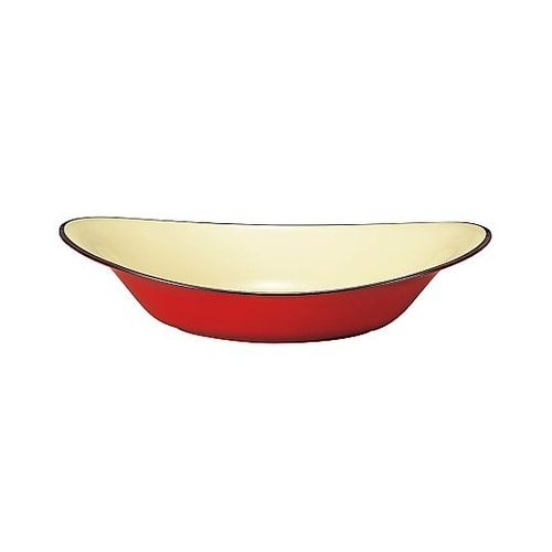 皿 小判 百合皿 L ナチュール レッド