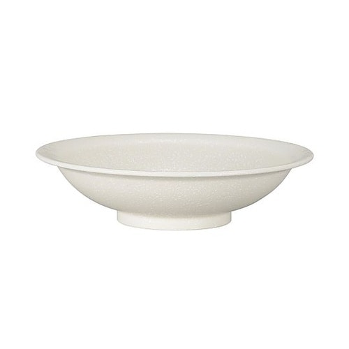 山中 中華皿 石目塗 白 M18109−