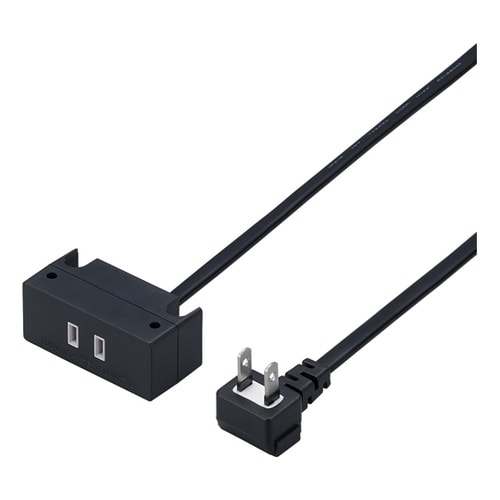 家具用コンセント 1個口1.8m 黒 H