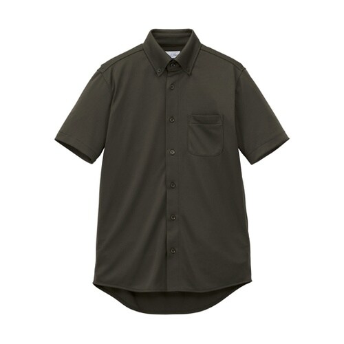 ユニセックスボタンダウン半袖シャツ カー