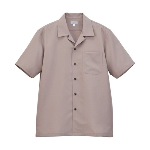 ユニセックスシャツジャケット ベージュ