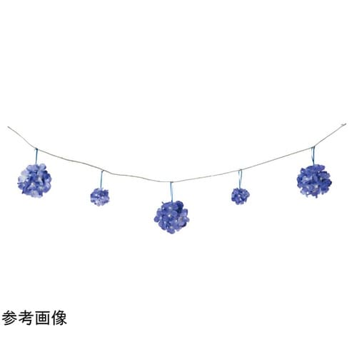 ポンポンあじさいガーランド パープル 5