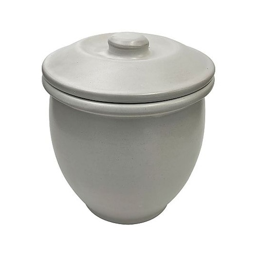 1号蓋付丸型瓶 白マット M1−1 AM