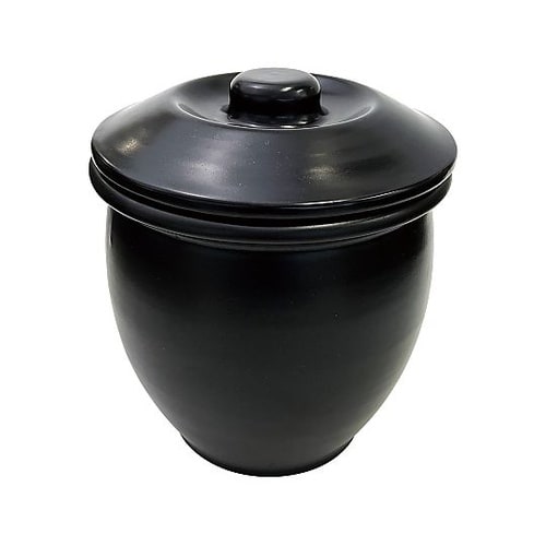 1号蓋付丸型瓶 黒マット M1−2 AM