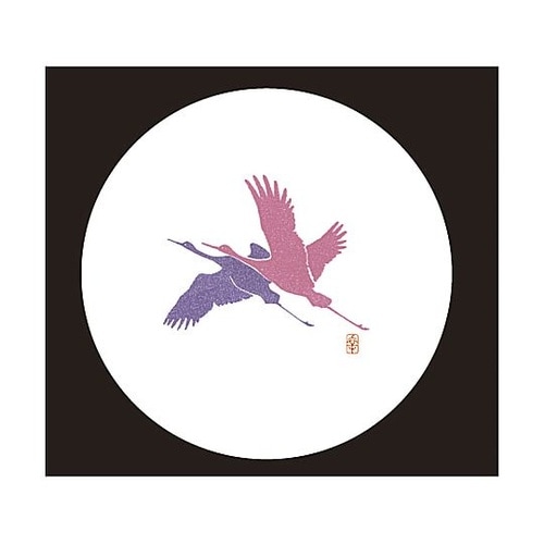 和風コースター 丸WCO−M11N 鶴