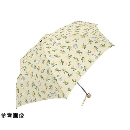 MKN 55cm耐風楽ミニ傘 小花と猫