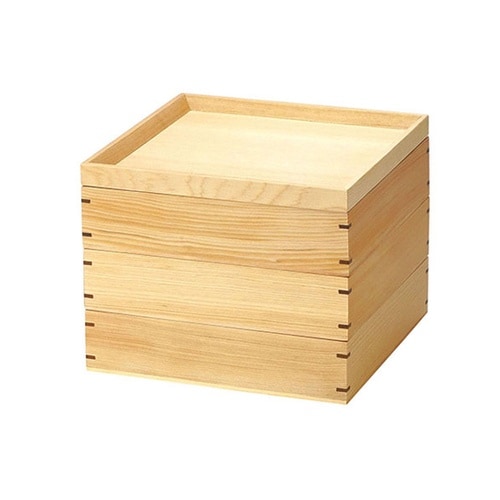 用美 業務用 白木万能三段料理箱(仕切付