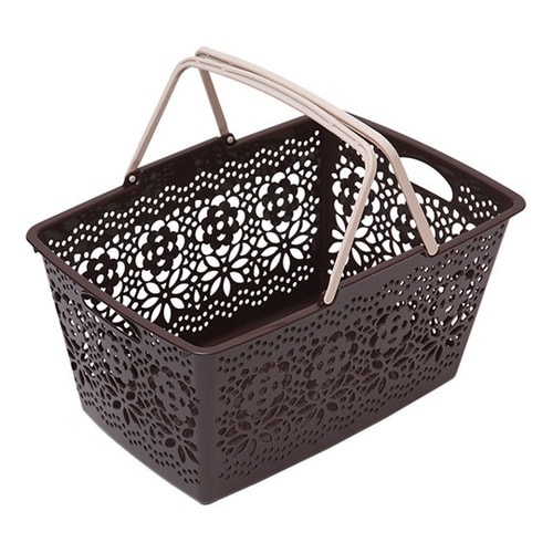 ショッピングバスケット M ブラウン