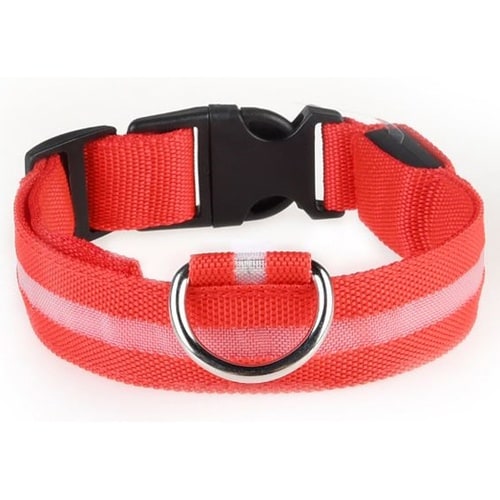 充電式LEDライト首輪 レッド DL−Y