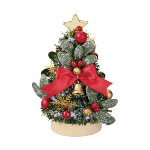 卓上ミニクリスマスツリー 11cm レッ