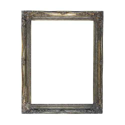 アンティークスタイルフレーム 大 シルバ