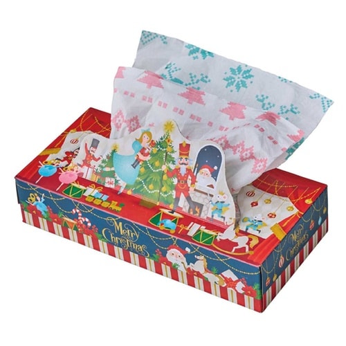 60個 クリスマス柄ティッシュ 58−1