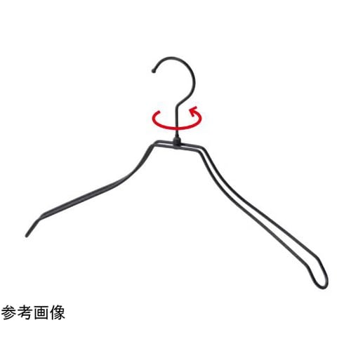 湾曲スチール製ハンガー ブラック 幅42