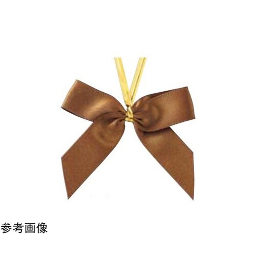 リボンタイ 両面サテン ブラウン 小 2