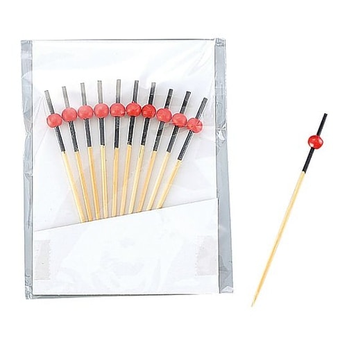 竹製 南天串 7cm 赤/黒(10本入)