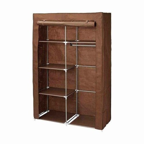 ハンガーラック カバー付 幅105cm 棚有り