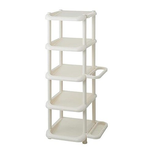 シューズラック 5段 アイボリー