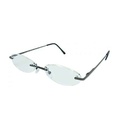 老眼鏡 シニアグラス フチなし メンズ +1.00