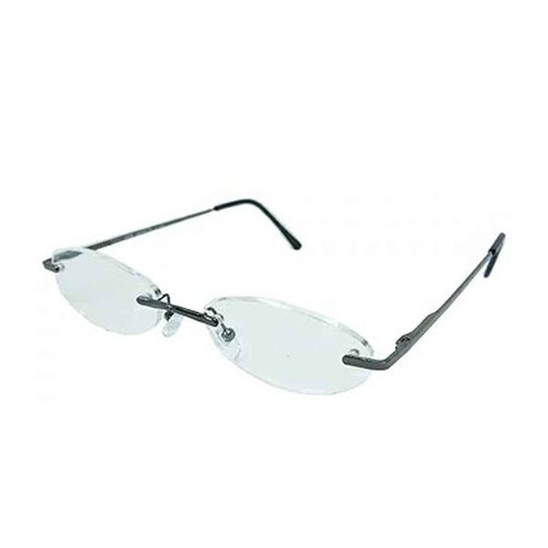 老眼鏡 シニアグラス フチなし メンズ +2.00