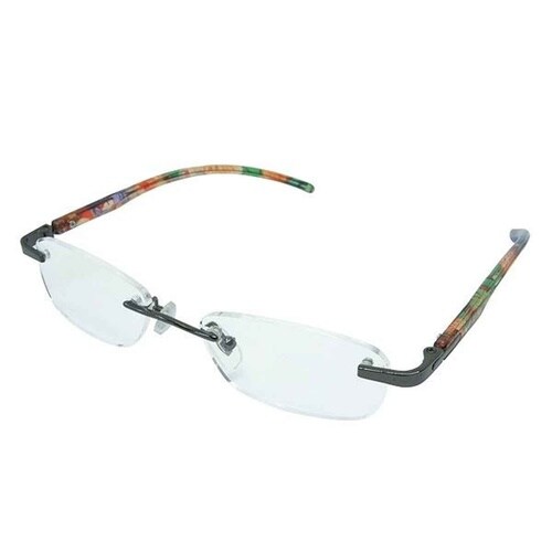 老眼鏡 シニアグラス フチなし メンズ +1.00