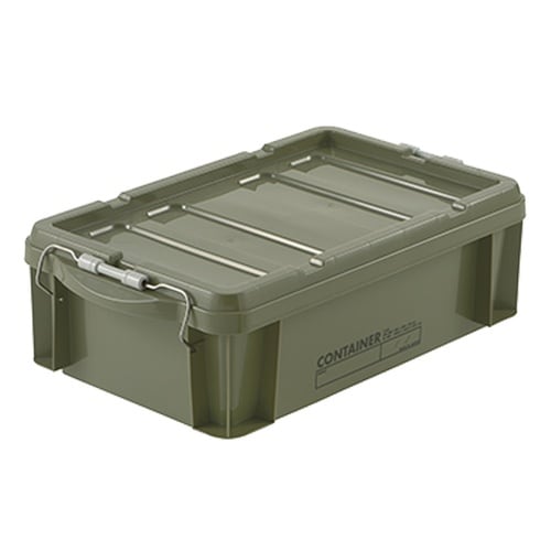 コンテナボックス 蓋付き 14B グリーン