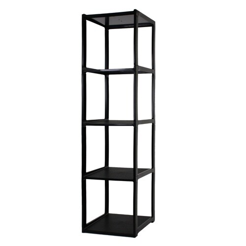 シューズラック スリム 5段 ブラック