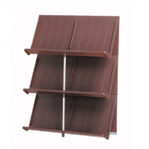 シューズラック 3段 スリム Nブラウン