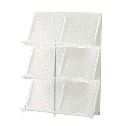 シューズラック 3段 スリム Nホワイト