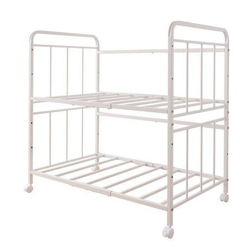 布団収納ラック2段 ホワイト