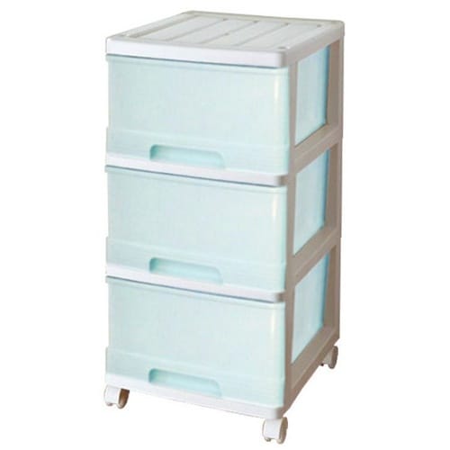 チェスト 深型 収納ケース 3段 グリーン