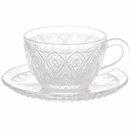 カップ&ソーサー GLASS CUP & クリア