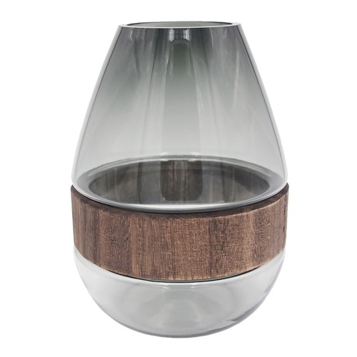 花瓶 ガラスベース フォグウッド ドロップ L