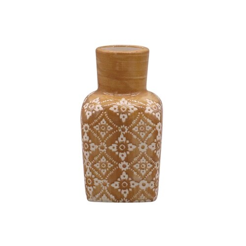 花瓶 ポーリッシュフラワーベース ブラウン