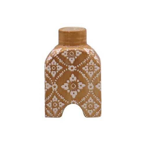 花瓶 ポーリッシュフラワーベース ブラウン