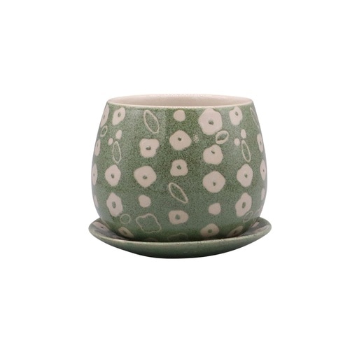 植木鉢 ポーリッシュポット Bタイプ グリーン