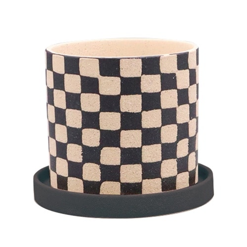 植木鉢 ソンブラポット S 受け皿付き ブラック