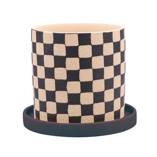 植木鉢 ソンブラポット L 受け皿付き ブラック