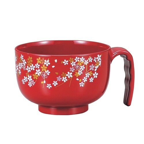 汁椀 らくらく汁椀 桜 朱