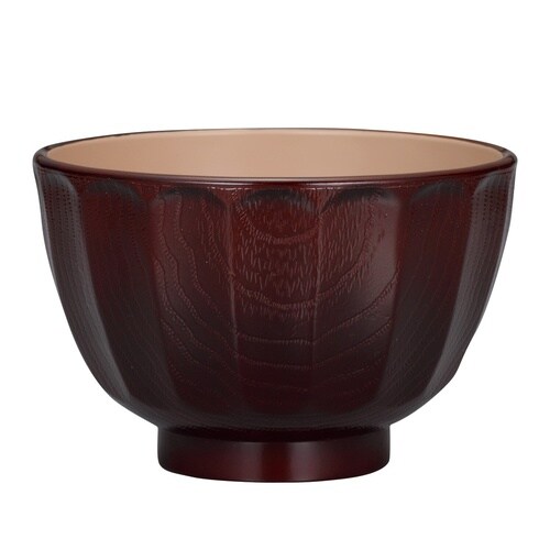 汁椀 漆塗菊彫 溜色