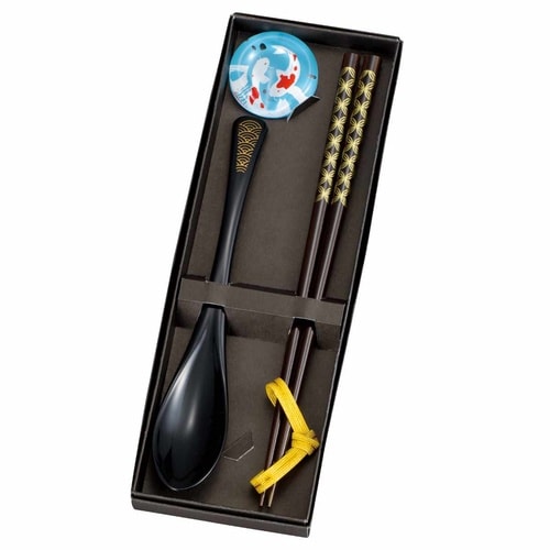 箸 スプーン スプーンレスト 4点セット 双鯉