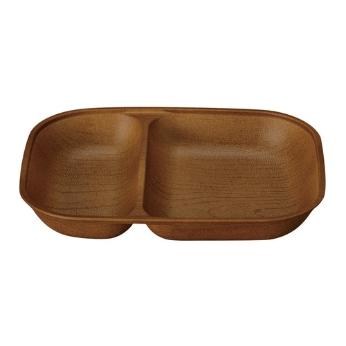 ランチプレート Woody 抗菌 オーバルブラウン