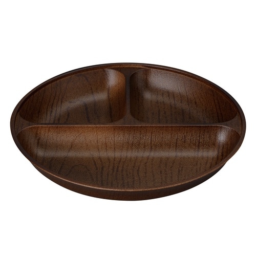 ランチプレート Woody 抗菌 モカブラウン